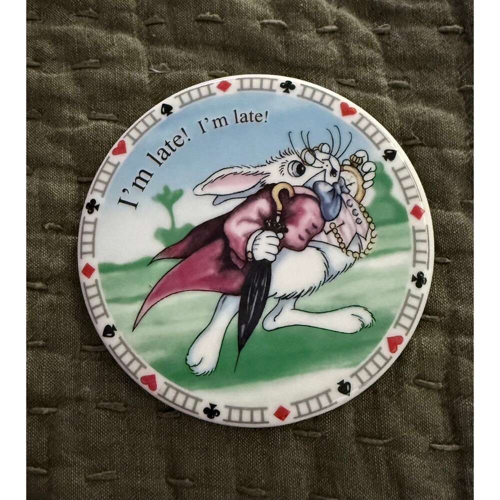 "Alice in Wonderland" designed by Paul Cardew ceramic coaster